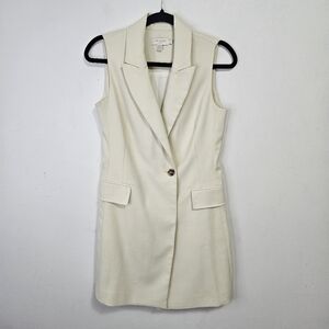 Ted BakerJoannid Sleeveless Blazer Dress Sz 1 Small Ivory